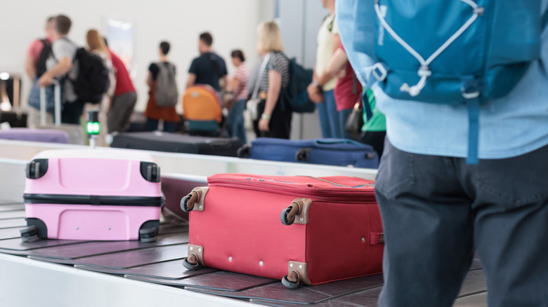 Luggage carousel at airport