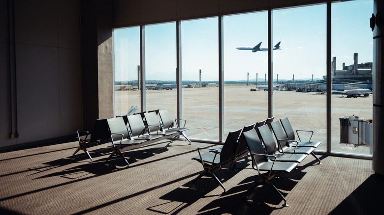 empty airport terminal