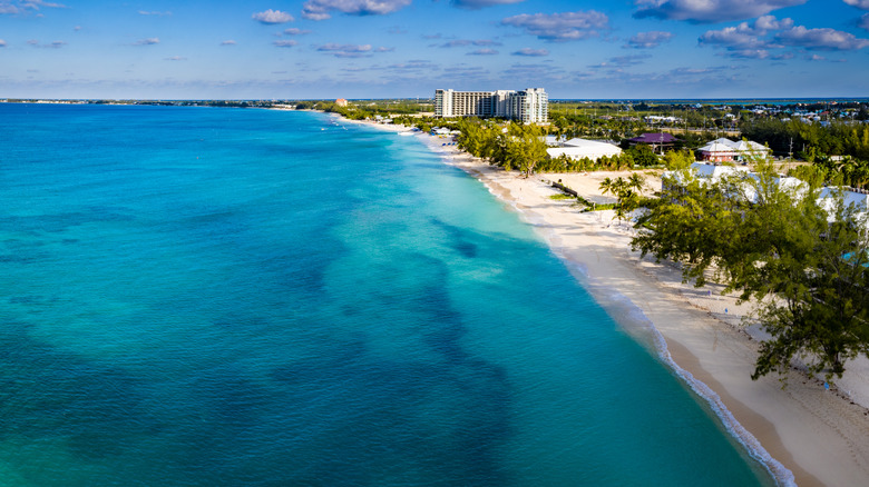 Aerial view of Grand Cayman