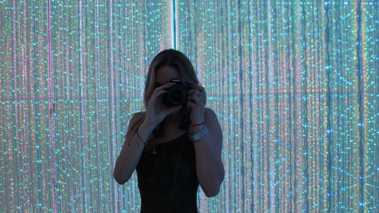 Person at teamLab Planets