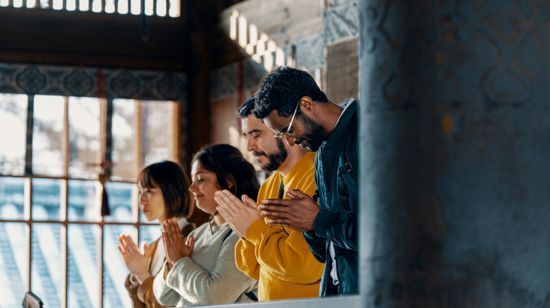 tourist at a shrine