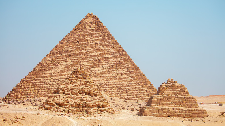 the pyramids of giza from another angle