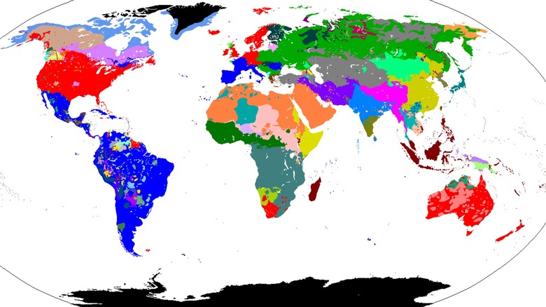 A map of the world's language families