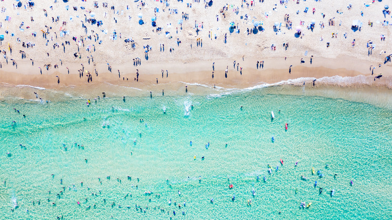 Crowds at Bondi Beach, Australia