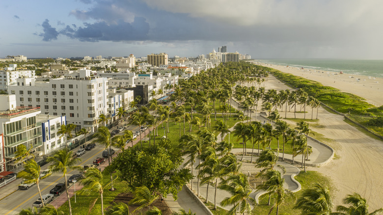 Aerial view of South Beach