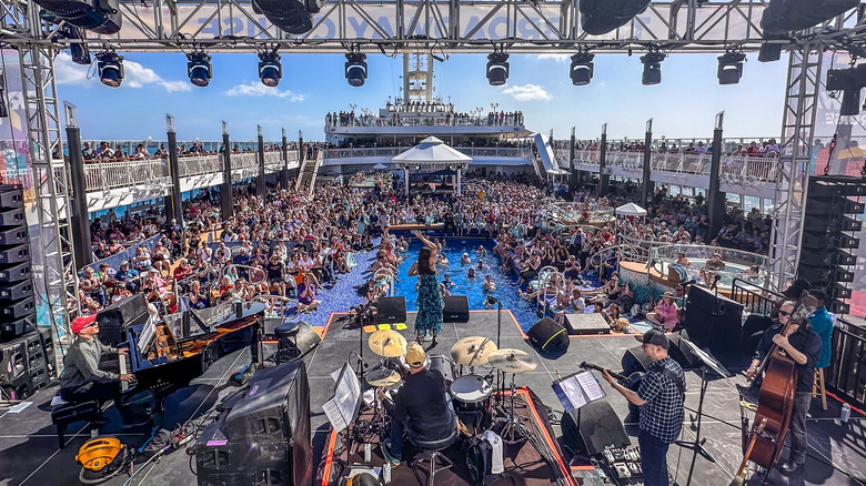 Revelers on the Broadway Cruise
