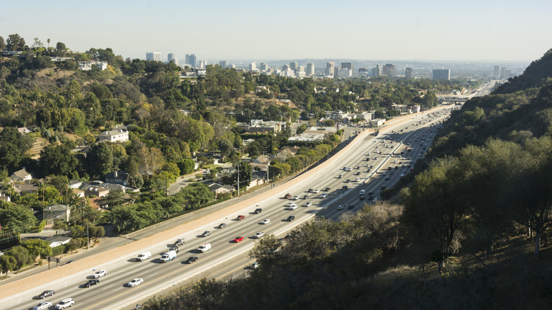 I-405 with LA in the background