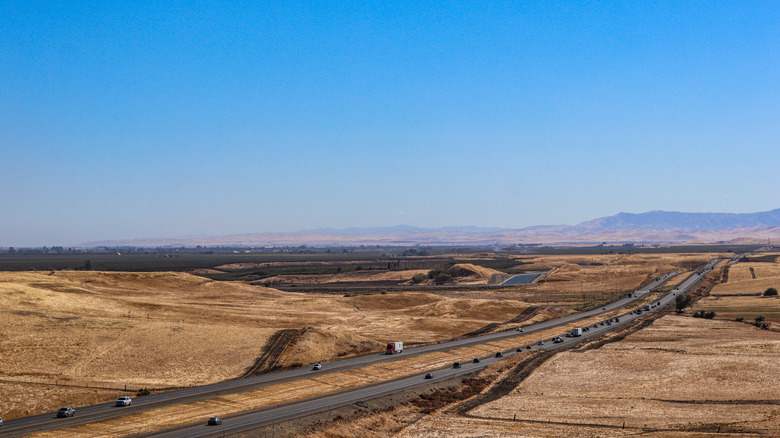I-5 running through Central California