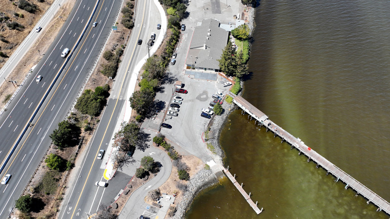 Aerial view of I-580 in San Francisco Bay