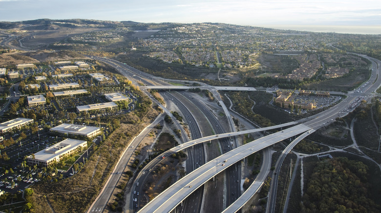 Freeway overpass in Orange County, California