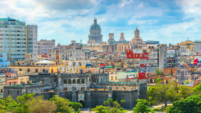 view of colorful city buildings