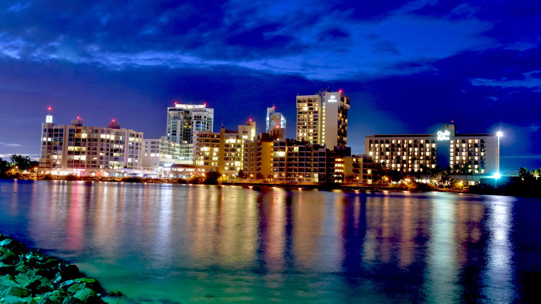 bright city at night