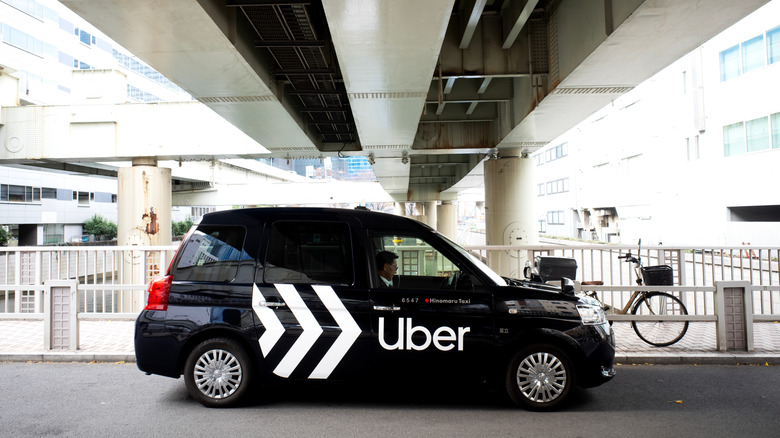 Uber vehicle in Tokyo
