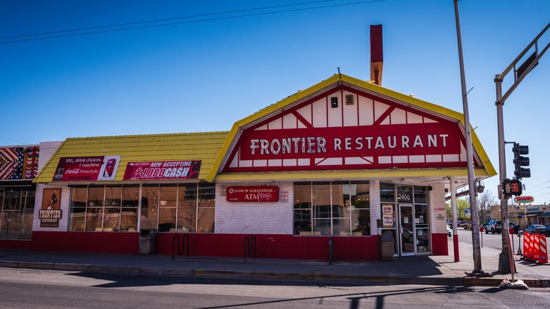 Front entrance of the famous Frontier Restaurant in downtown Albuquerque, New Mexico