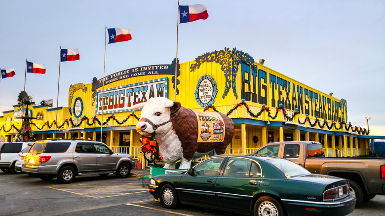 The Big Texan Steak Ranch is a popular tourist destination along famed Route 66 in Amarillo, Texas