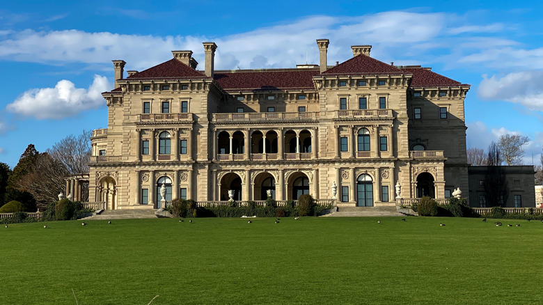 A grand mansion home in Newport