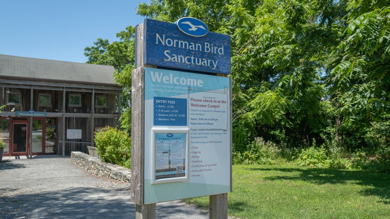 Sign for Norman Bird Sanctuary