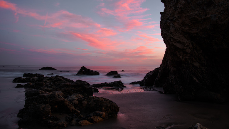 El Matador State Beach at sunset