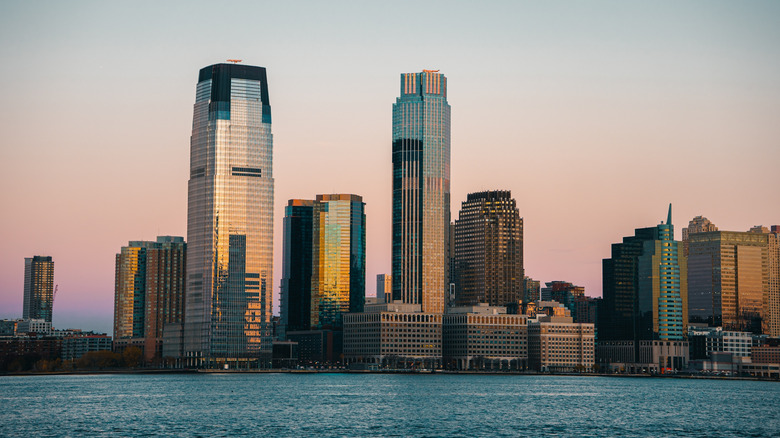 New Jersey city skyline from Hudson River