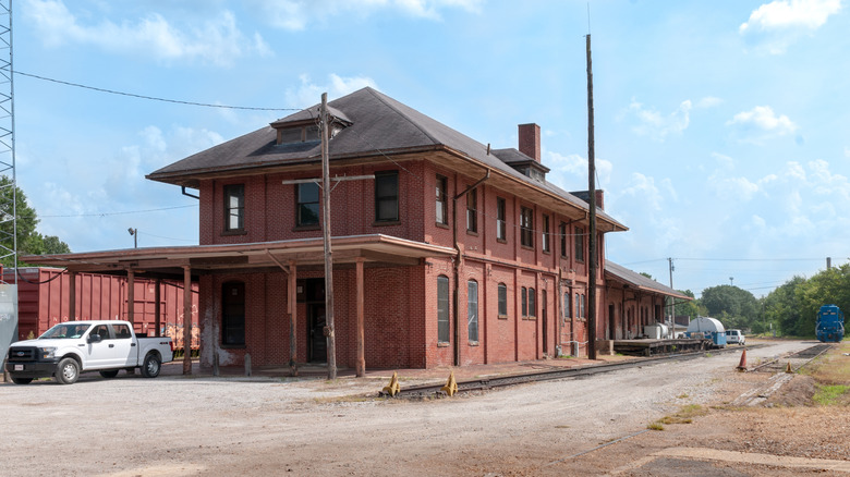 Old train station in Grenada, Mississippi