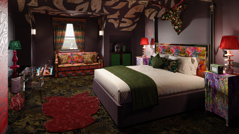 Rendering of "Untamed" themed room at Ardbeg House