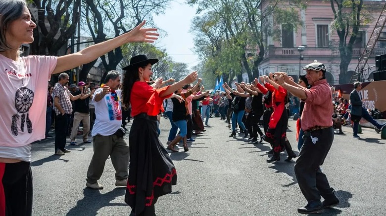 Traditional dancing at the Feria de Mataderos in Buenos Aires, Argentina