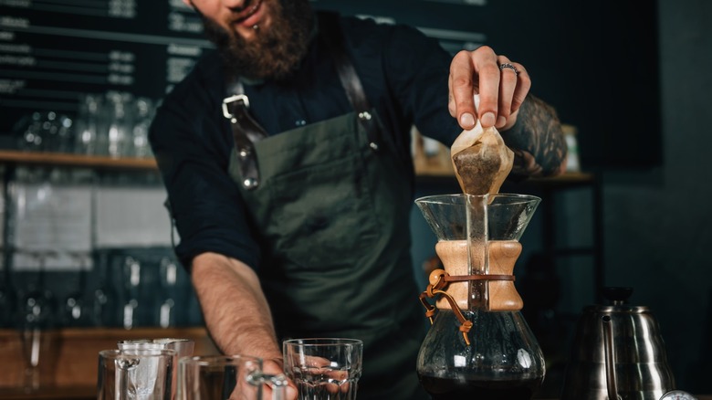Specialty coffee made by a barista in America