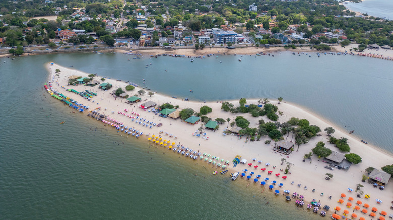 White sand beaches of Alter do Chao in the Amazon