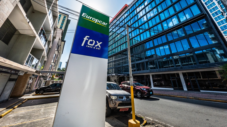 Sign for Fox Rent A Car