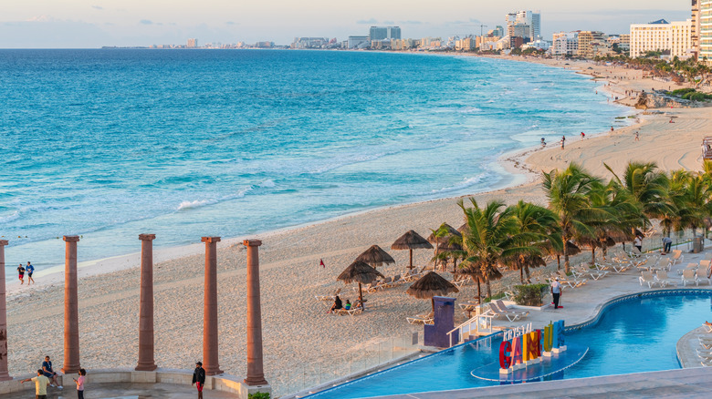 Shoreline in Cancun, Mexico