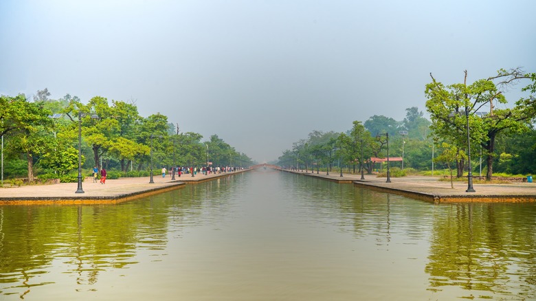A body of water in Lumbini, Nepal
