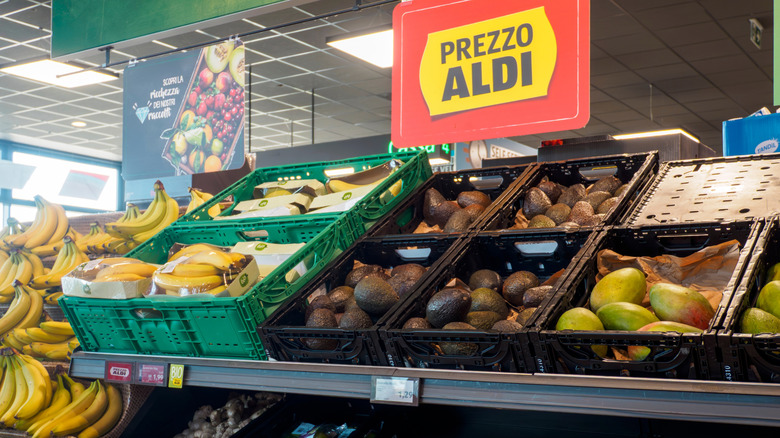 Discounted produce, Aldi, Cremona, Italy