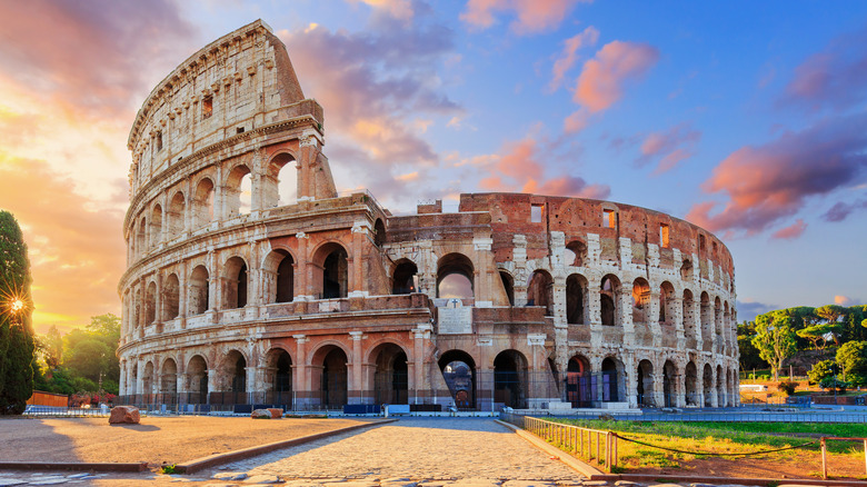 View of the Colosseum in Rome