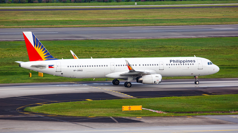 Philippine Airlines plane on the runway
