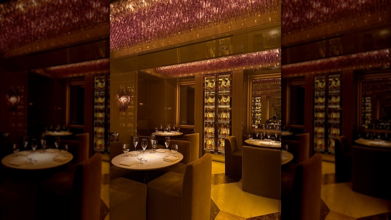 Interior of the Champagne & Caviar Bar at RH Guesthouse New York
