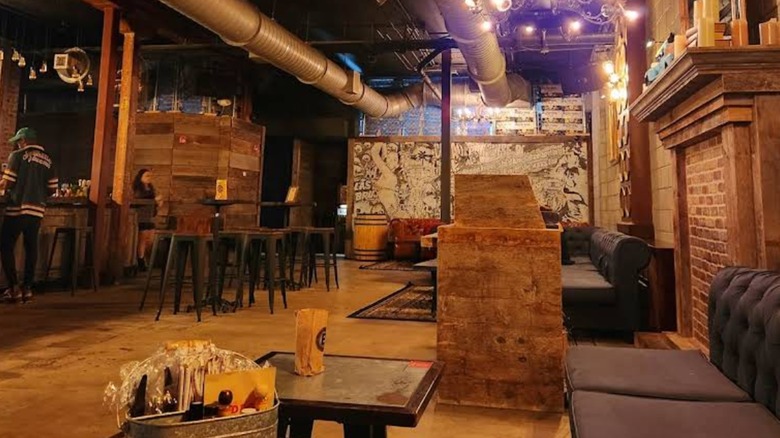 The interior lounge of Bodega Taqueria y Tequila's speakeasy