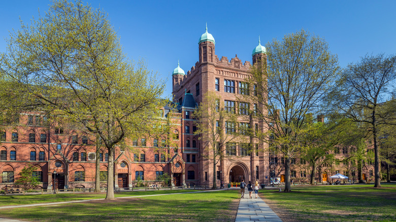 Building and trees on Yale University campus, Connecticut