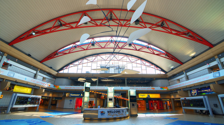 Empty terminal Pittsburgh International Airport