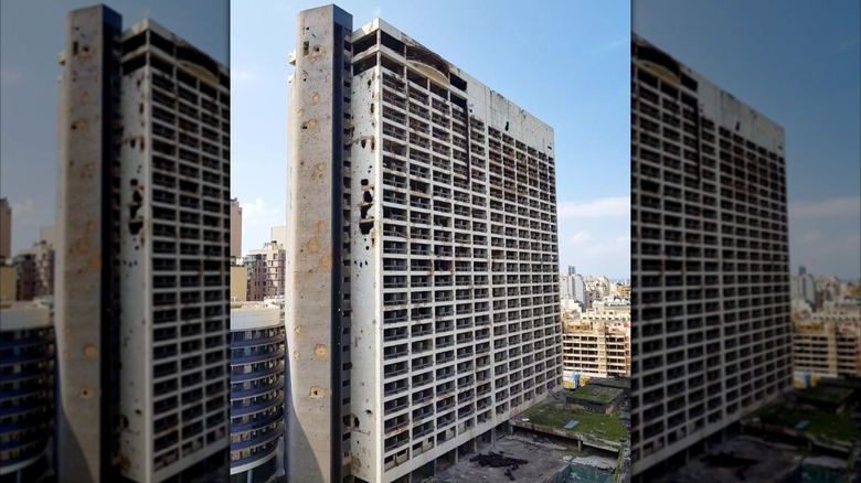 Exterior of the Holiday Inn, Beirut