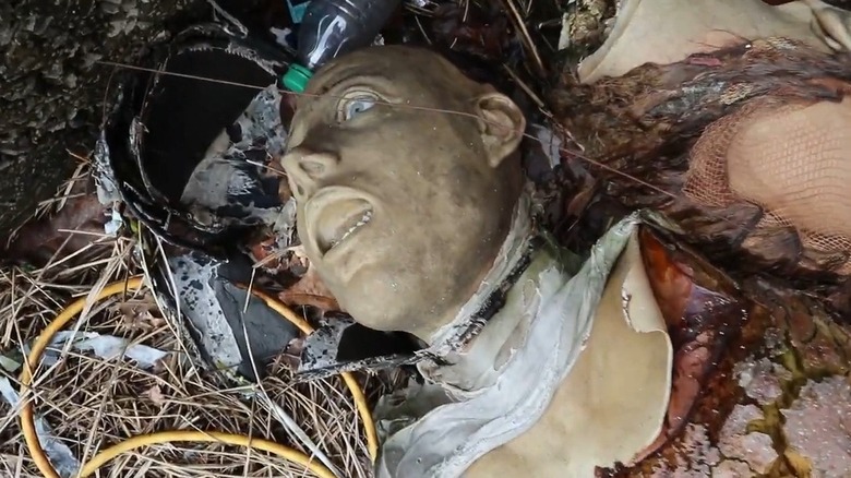 Disembodied head from the abandoned Mammoth Cave Wax Museum in Cave City, Kentucky