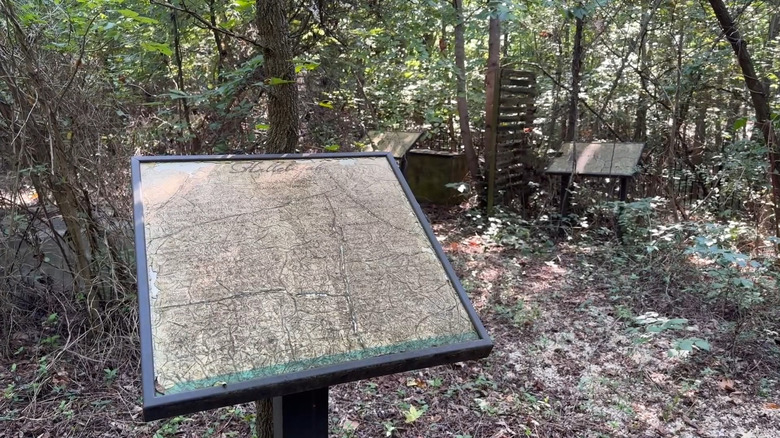 The remnants of the abandoned National Slavery Museum in Fredericksburg, Virginia