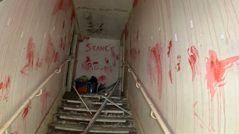 "Bloody" Seance Room at the abandoned Haunted Museum in Mapperley, England