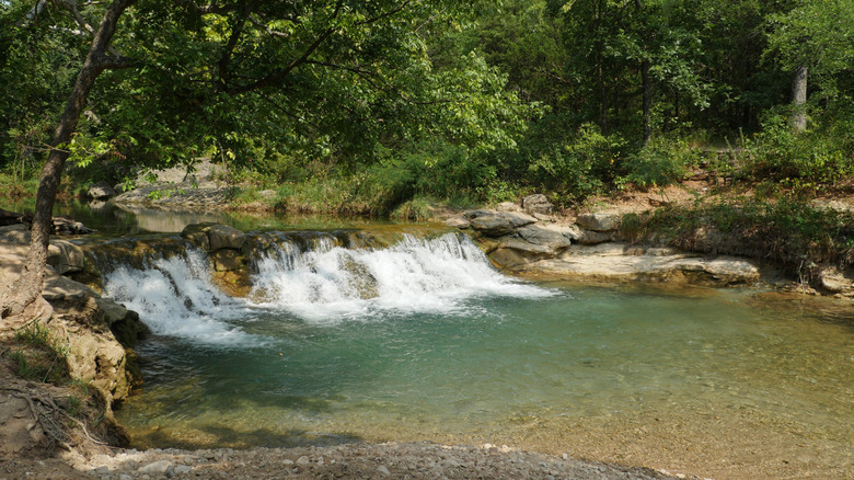 Garfield Falls at the Chickasaw National Recreation Area in Sulphur, Oklahoma