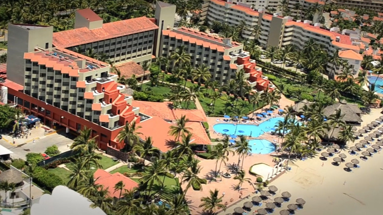 Pool and beach view at Occidental Nuevo Vallarta, Mexico