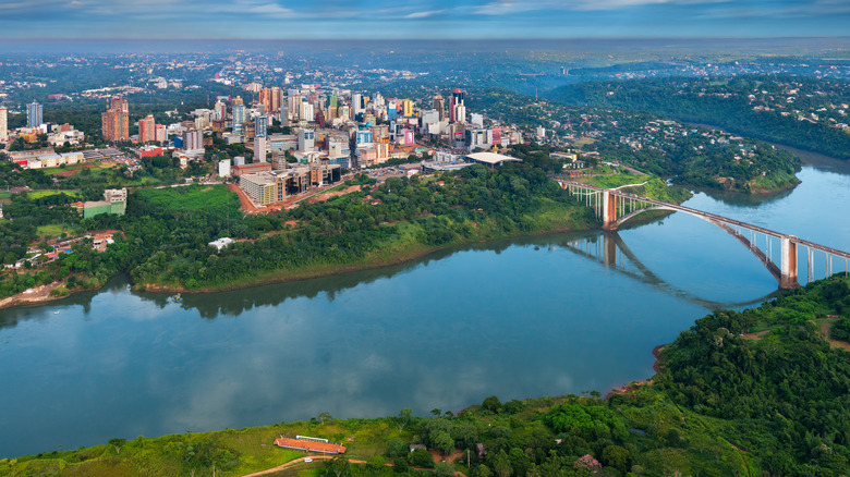 The Friendship Bridge on Paraguay's border with Brazil