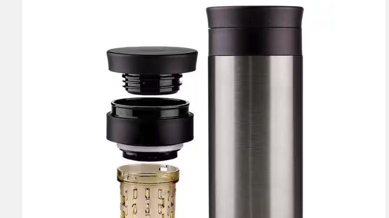 Ovente 16-Ounce Travel Tumbler with Tea-Infuser