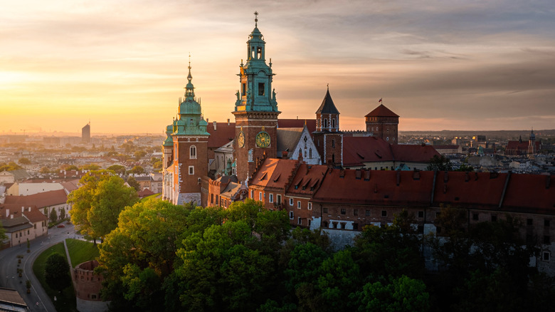 Wawel Castle in Kraków at sunrise
