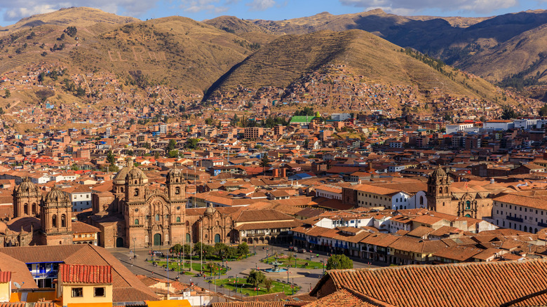 A panoramic view of Cusco, Peru.