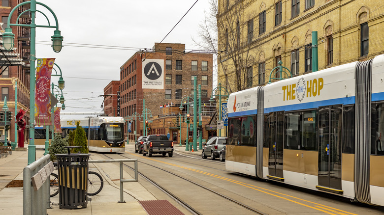 View of The Hop at Third Ward Station in Downtown Milwaukee