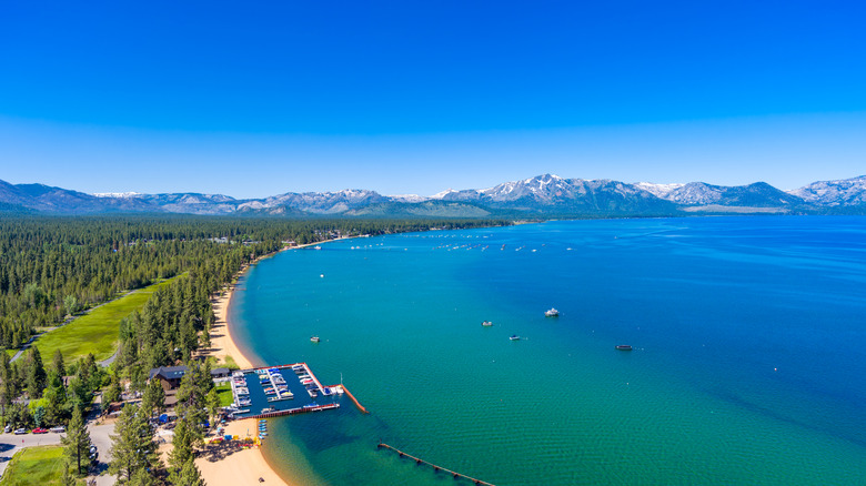 Aerial view of Lake Tahoe